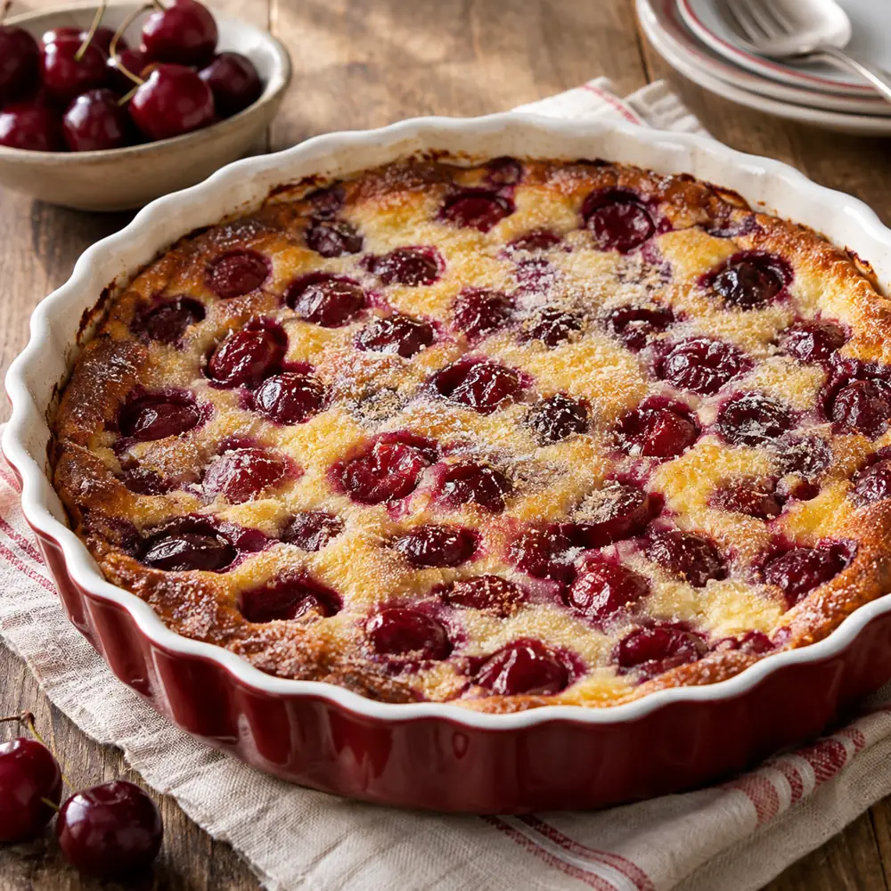 Francúzsky clafoutis s kyslými čerešňami